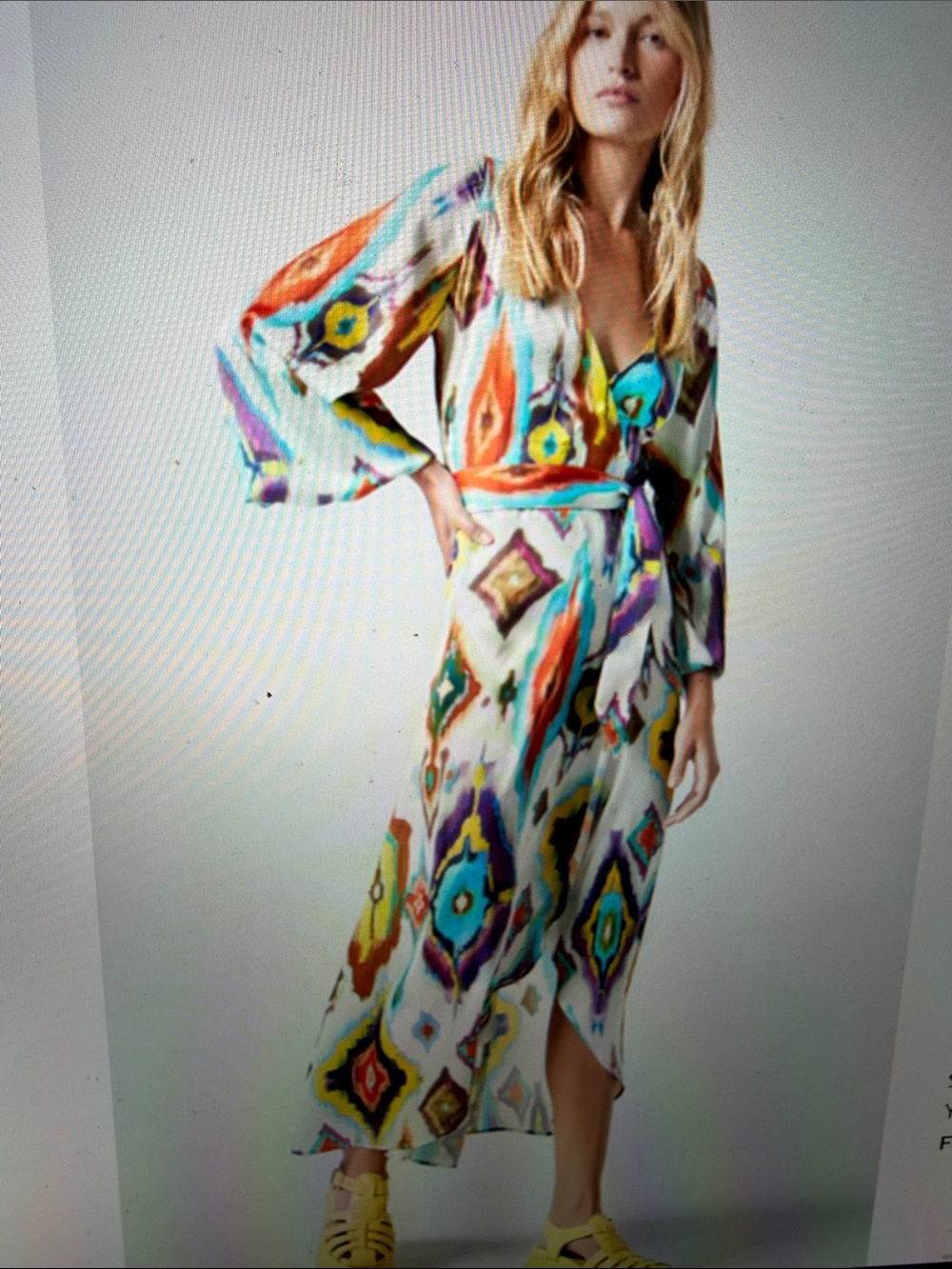Smythe sz S Ikat Hostess Maxi Dress - boho, resortwear $595 retail